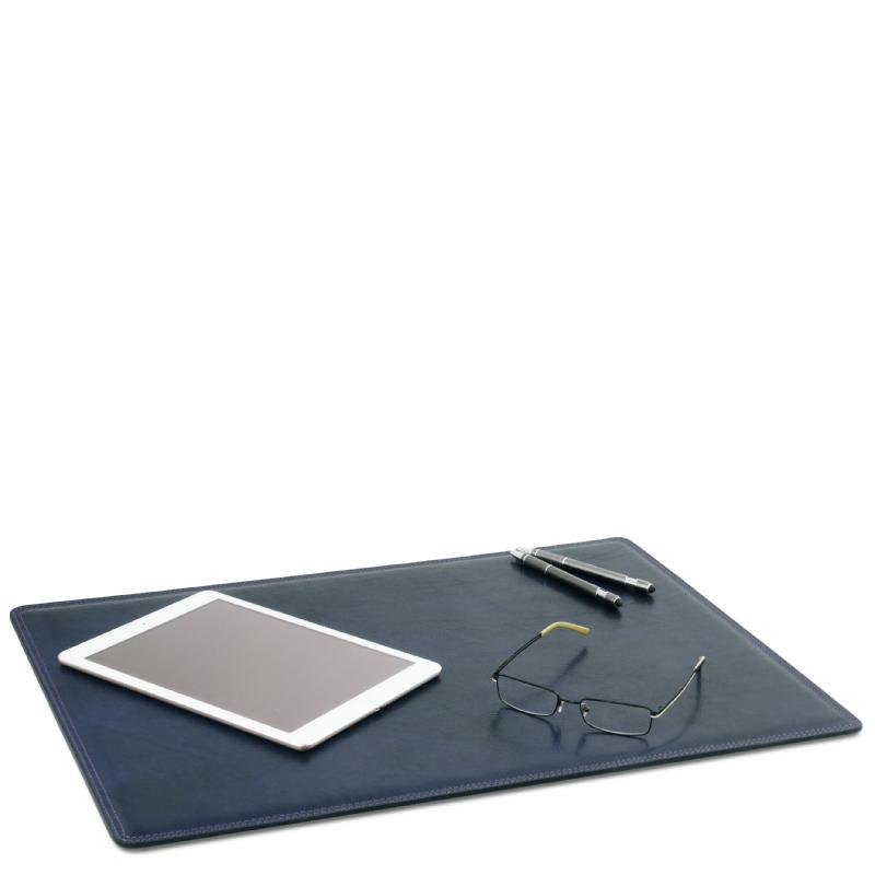 Δερμάτινο σετ γραφείου TL141980 - Μπλε σκούρο - deskpad