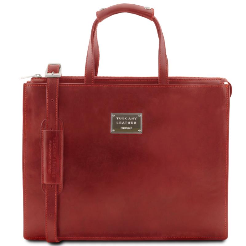 Γυναικεία Επαγγελματική Τσάντα Δερμάτινη palermo   tl 141343   Κόκκινο