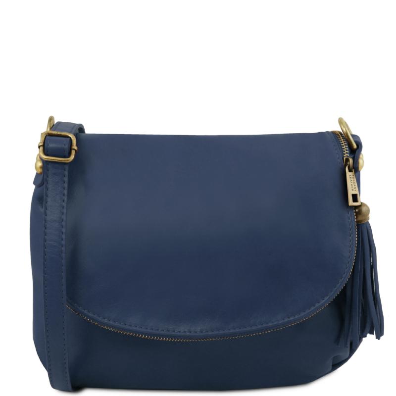 Γυναικεία τσάντα δερμάτινη TL141223 - Μπλε σκούρο 
