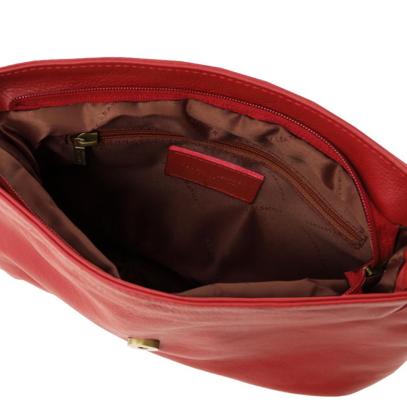 Γυναικεία τσάντα ώμου δερμάτινη tl141223   Κόκκινο   Εσωτερικό