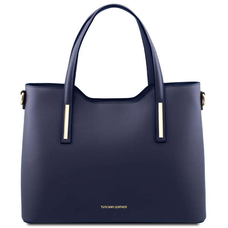 Γυναικεία τσάντα δερμάτινη tl141412   Μπλε σκούρο 