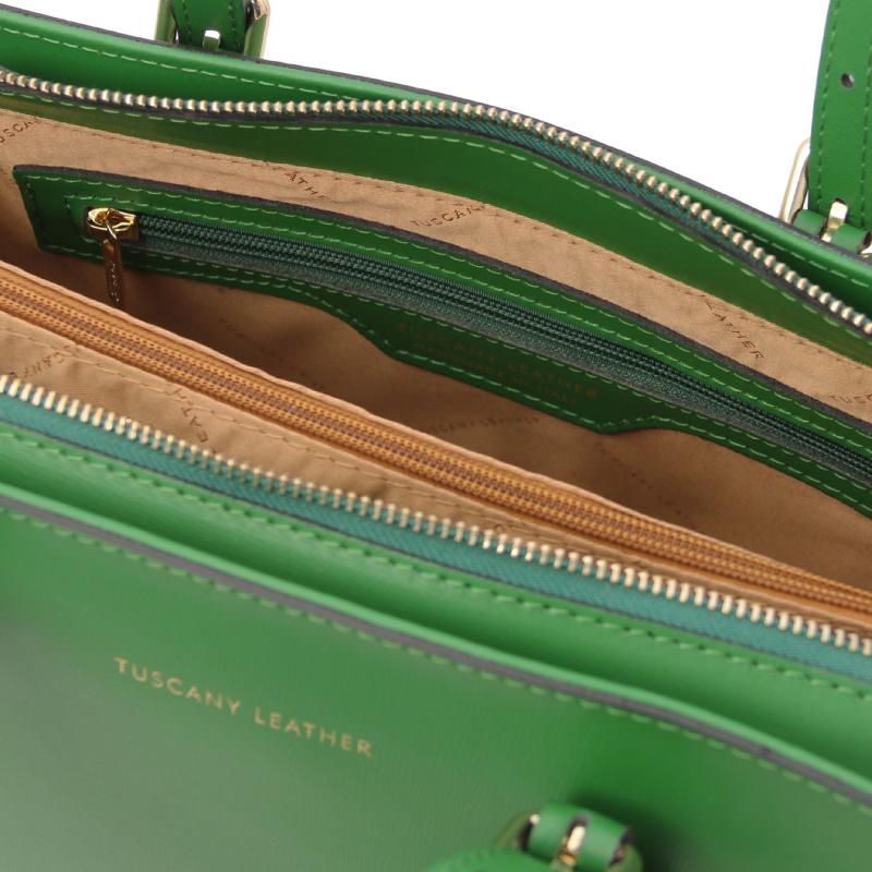 Γυναικεία τσάντα δερμάτινη Aura - TL141434 - Πράσινο - Εσωτερικό
