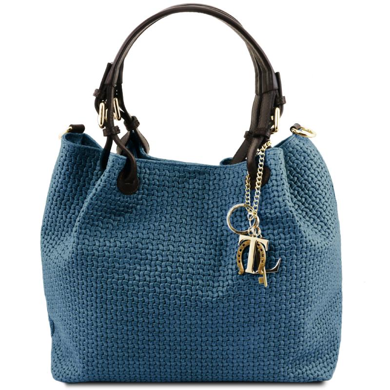Γυναικεία τσάντα δερμάτινη tl141573   Μπλε