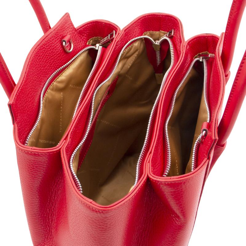 Γυναικεία Τσάντα Δερμάτινη tulipan   Κόκκινο lipstick   Εαωτερικό 2