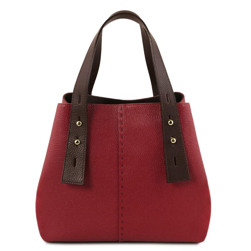 Γυναικεία τσάντα ώμου δερμάτινη TL141730 - Κόκκινο 