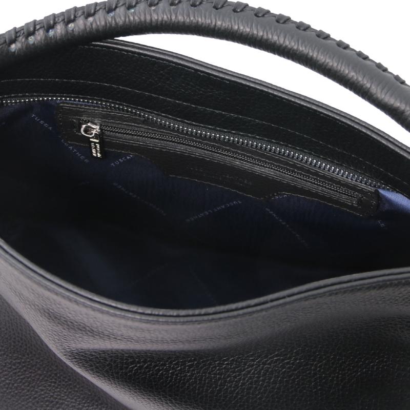 Γυναικεία τσάντα δερμάτινη   tl142087   Μαύρο   Εσωτερικό(2)
