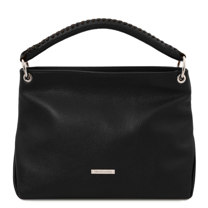 Γυναικεία τσάντα δερμάτινη - TL142087 - Μαύρο