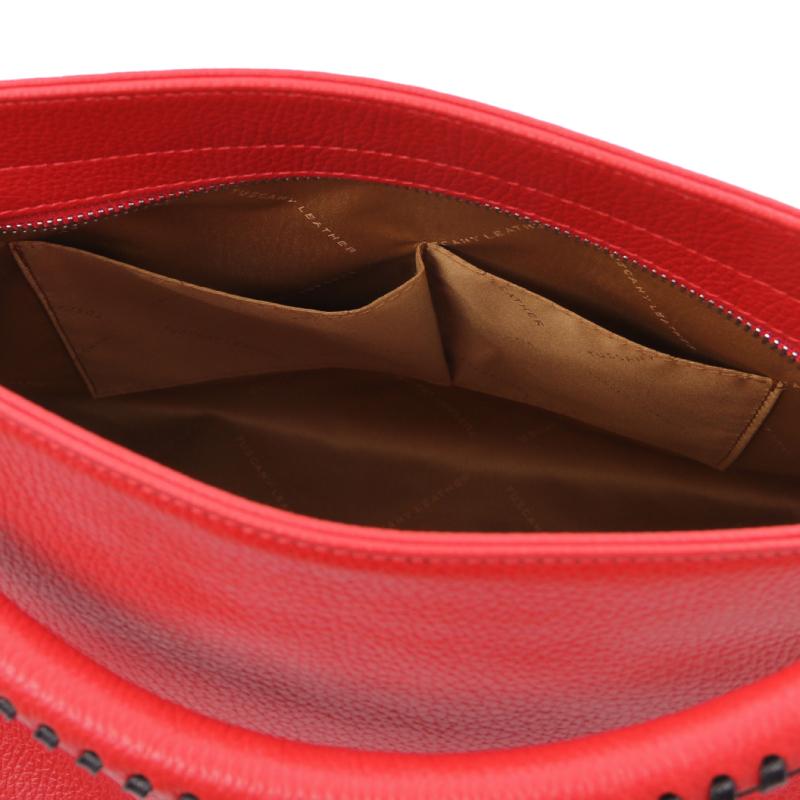 Γυναικεία τσάντα δερμάτινη - TL142087 - Κόκκινο lipstick - Εσωτερικό