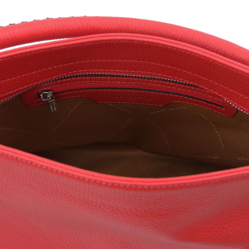 Γυναικεία τσάντα δερμάτινη - TL142087 - Κόκκινο lipstick - Εσωτερικό(2)