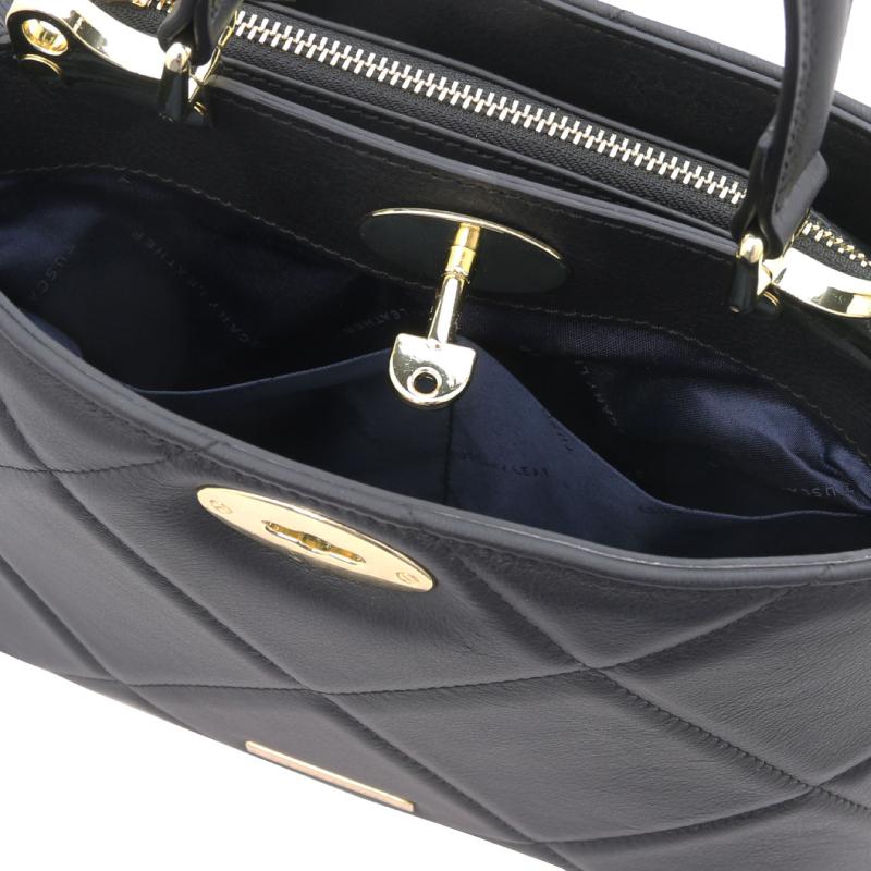 Γυναικεία τσάντα δερμάτινη - TL142132 - Μαύρο - Εσωτερικό