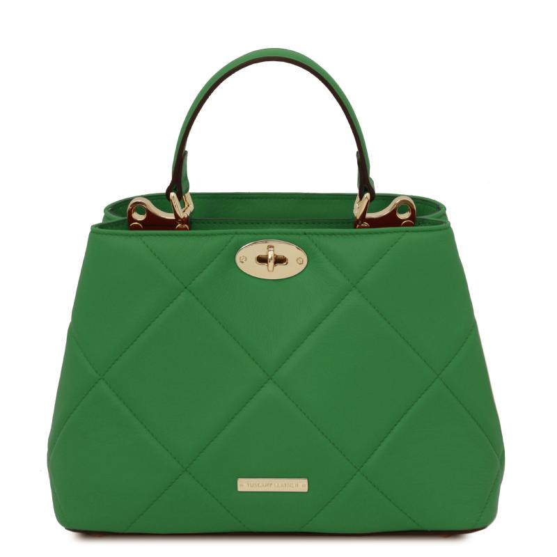 Γυναικεία τσάντα δερμάτινη - TL142132 - Πράσινο