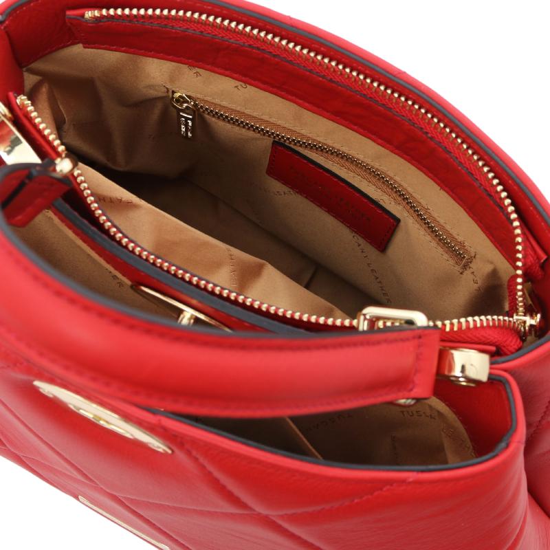 Γυναικεία τσάντα δερμάτινη   tl142132   Κόκκινο lipstick   Εσωτερικό2