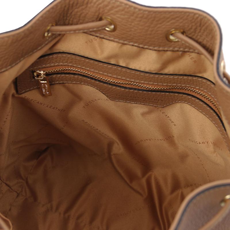 Γυναικεία τσάντα δερμάτινη TL142146 - Σταχτί - Εσωτερικό 2