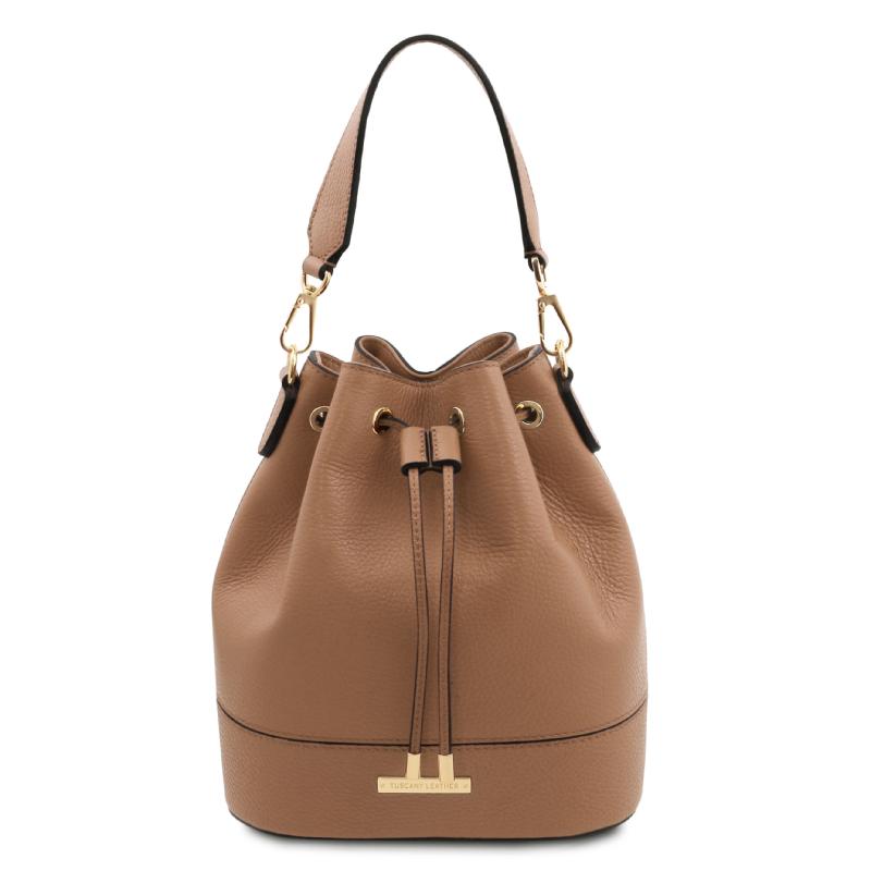 Γυναικεία τσάντα δερμάτινη TL142146 - Σταχτί 