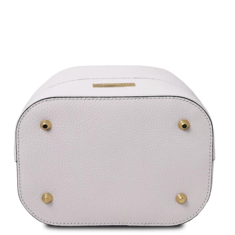 Γυναικεία τσάντα δερμάτινη tl142146   Λευκό   Κάτω Όψη