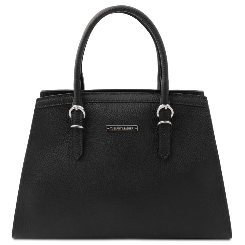 Γυναικεία τσάντα δερμάτινη TL142147 - Μαύρο