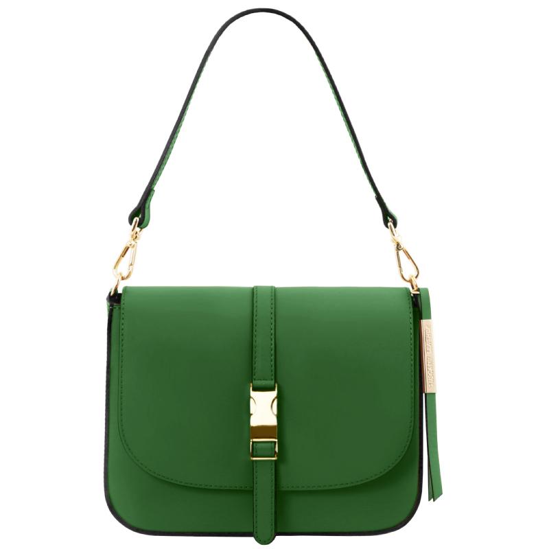 Γυναικεία τσάντα ώμου δερμάτινη Nausica TL141598 - Πράσινο