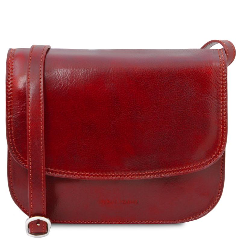 Γυναικεία δερμάτινη τσάντα Greta TL141958 - Κόκκινο