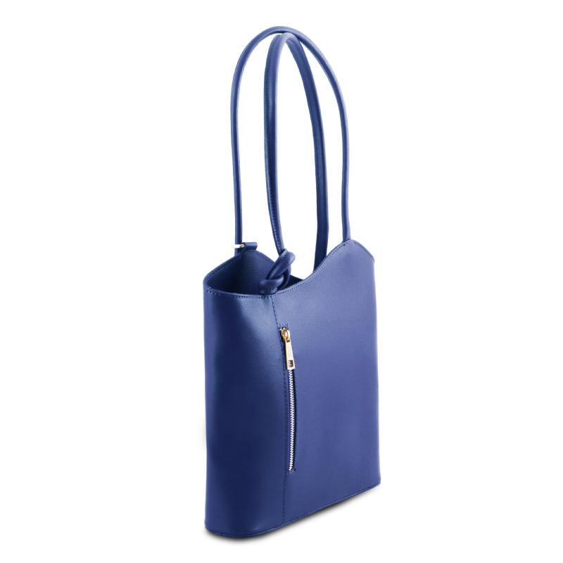 Γυναικεία τσάντα ώμου / πλάτης TL141455 - Μπλε - Πλάγια όψη