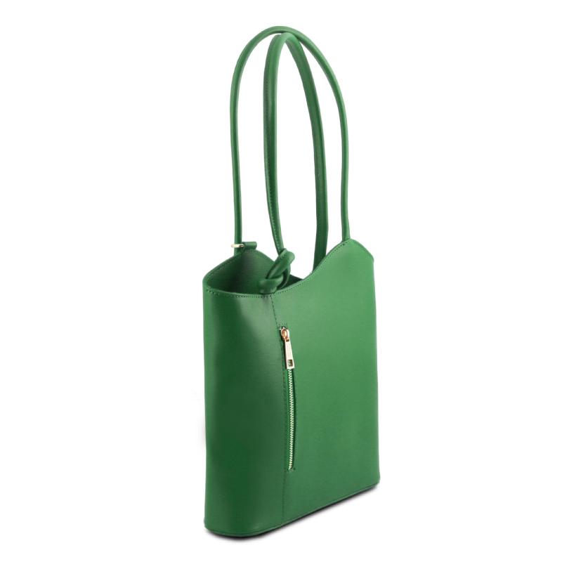 Γυναικεία τσάντα ώμου / πλάτης TL141455 - Πράσινο - Πλάγια Όψη