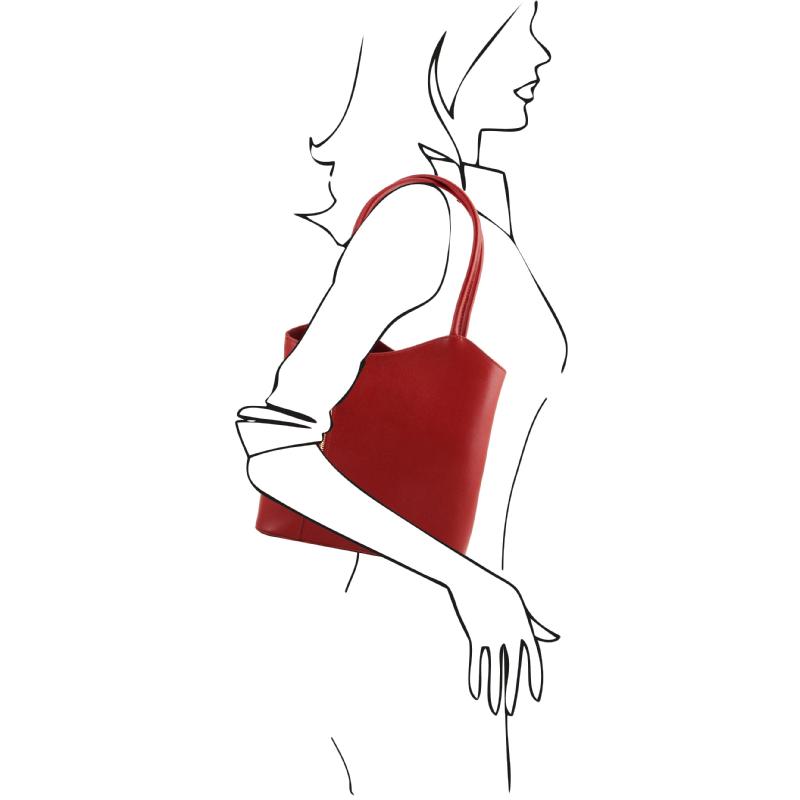 Γυναικεία τσάντα ώμου / πλάτης tl141455   Κόκκινο   Μέγεθος 2