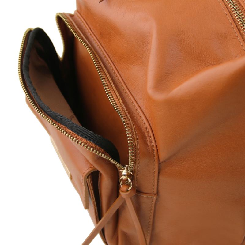 Γυναικεία τσάντα ώμου / πλάτης δερμάτινη TL141535 - Κονιάκ - Λεπτομέρειες