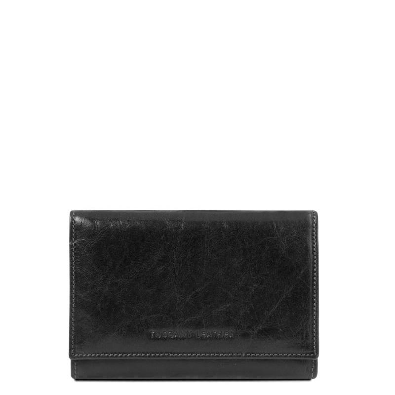 Γυναικείο πορτοφόλι δερμάτινο TL141314 - Μαύρο
