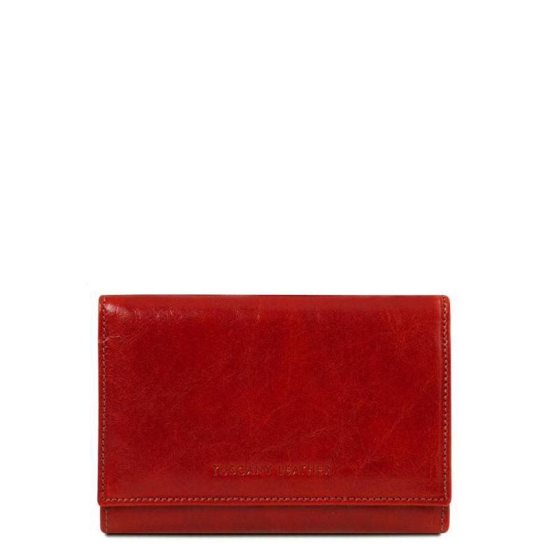 Γυναικείο πορτοφόλι δερμάτινο TL141314 - Κόκκινο