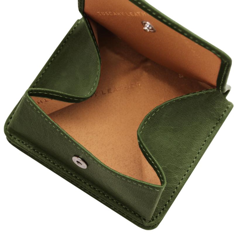 Γυναικείο πορτοφόλι δερμάτινο TL142059 - Πράσινο - Θήκη κερμάτων