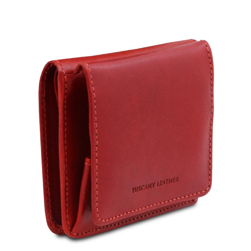 Γυναικείο πορτοφόλι δερμάτινο tl142059   Κόκκινο   Πλάγια όψη
