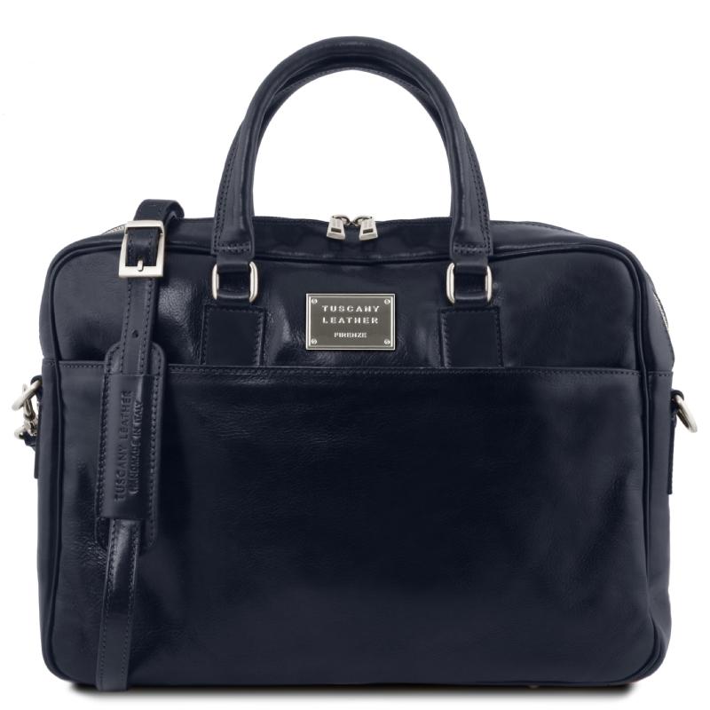 Τσάντα Laptop Δερμάτινη Urbino - TL141241 - Μπλε σκούρο