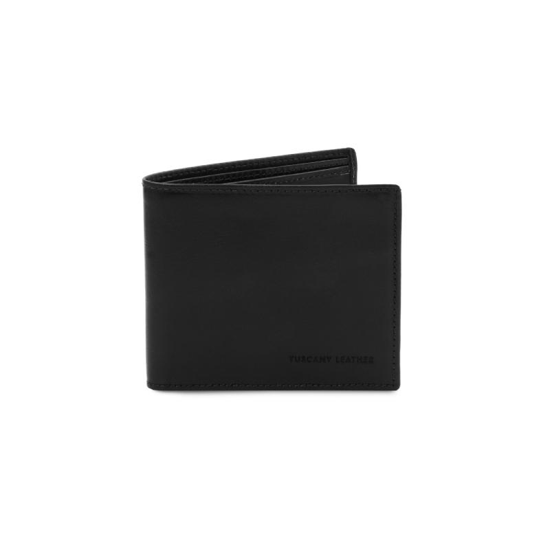 Ανδρικό πορτοφόλι δερμάτινο tl142056   Μαύρο