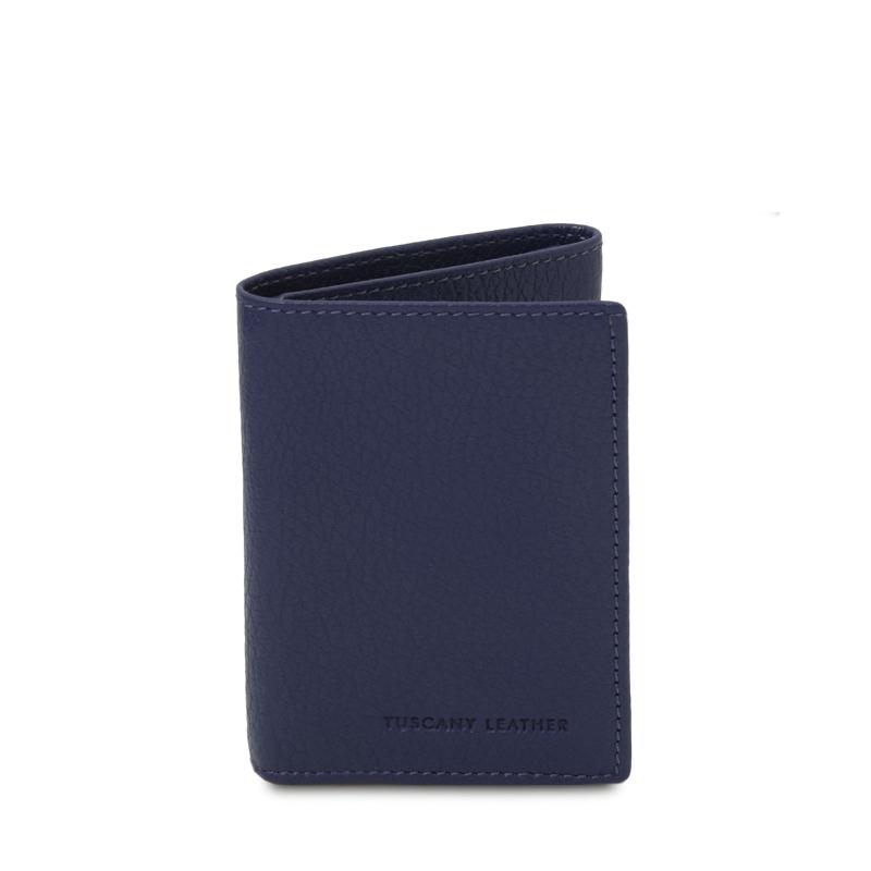 Ανδρικό πορτοφόλι δερμάτινο -TL142086 - Μπλε σκούρο 
