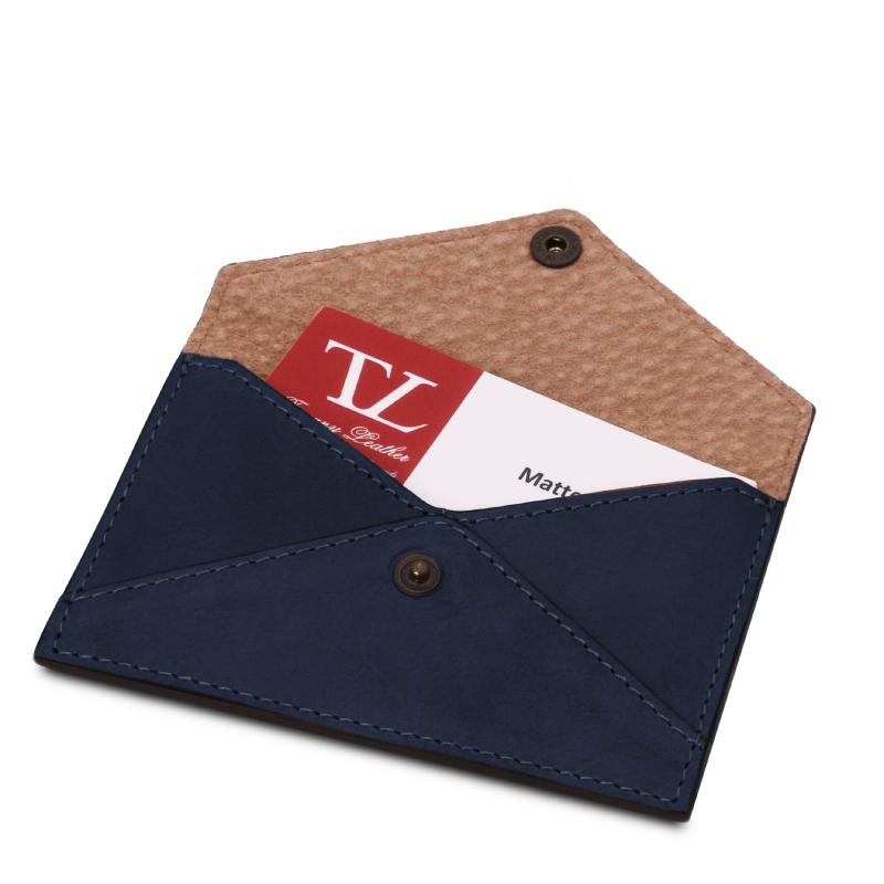 Δερμάτινη θήκη για κάρτες TL142036 - Μπλε σκούρο - Εσωτερικό