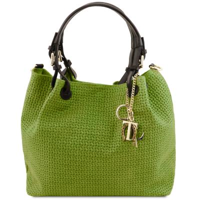 Γυναικεία τσάντα δερμάτινη tl141573   Πράσινο