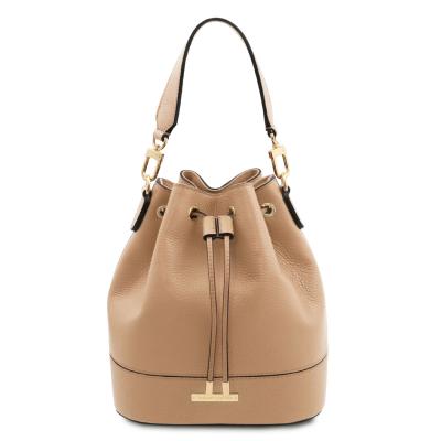 Γυναικεία τσάντα δερμάτινη TL142146 - Σαμπανιζέ