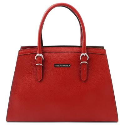 Γυναικεία τσάντα δερμάτινη TL142147 - Κόκκινο lipstick