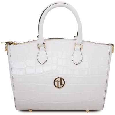Γυναικεία Τσάντα Δερμάτινη Layla Croc - TL142398 - Λευκό