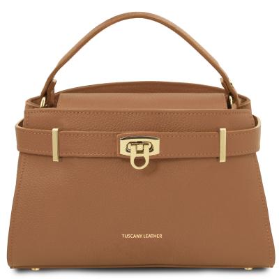 Γυναικεία Τσάντα Δερμάτινη Maisy L - TL142455 - Κάραμελ