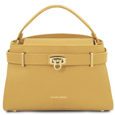 Γυναικεία Τσάντα Δερμάτινη Maisy L - TL142455 - Κίτρινο παστέλ