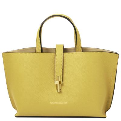 Γυναικεία Τσάντα Δερμάτινη Agatha - TL142456 - Κίτρινο λάιμ