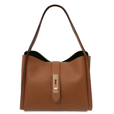 Γυναικεία Τσάντα Δερμάτινη Soave - TL142489 - Κονιάκ