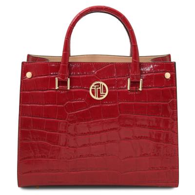 Γυναικεία Τσάντα Δερμάτινη Croque - TL142504 - Κόκκινο lipstick