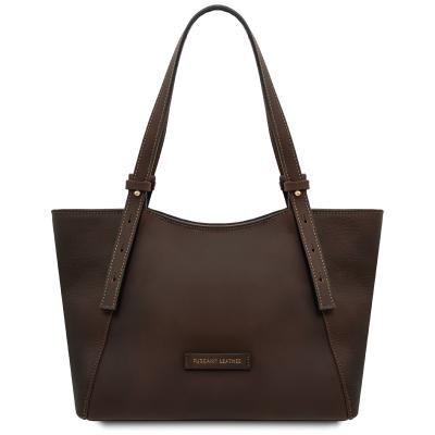 Γυναικεία Τσάντα Ώμου Δερμάτινη Libra III - TL142562 - Καφέ σκούρο