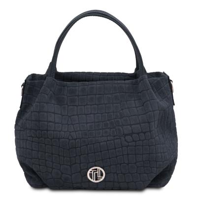 Γυναικεία Τσάντα Δερμάτινη Nora Cocoon TL142659 - Μπλε σκούρο