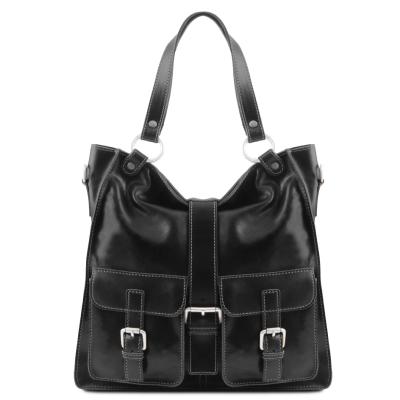 Γυναικεία  Τσάντα Ώμου Δερμάτινη   melissa   tl140928   Μαύρο