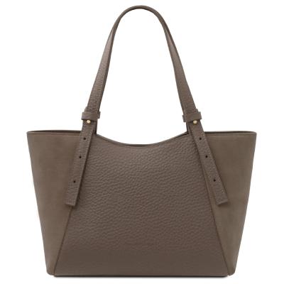 Γυναικεία Τσάντα Ώμου Δερμάτινη Libra TL142508 - Σταχτί σκούρο
