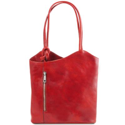 Γυναικεία τσάντα ώμου/πλάτης δερμάτινη Patty - Κόκκινο