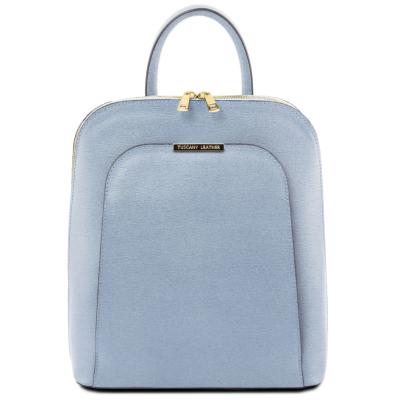 Γυναικεία τσάντα πλάτης δερμάτινη tl141631   Μπλε ανοιχτό