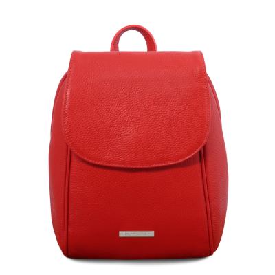 Γυναικεία τσάντα πλάτης δερμάτινη TL141905 - Κόκκινο Lipstick